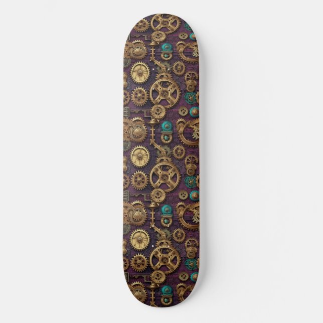Steampunk Machinery Skateboard (Vorderseite)
