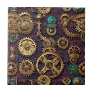 Steampunk Machinery Tile Fliese
