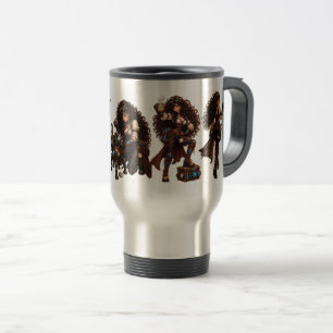Steampunk-Mädchen - Angetrieben von Kaffee, Daten Reisebecher