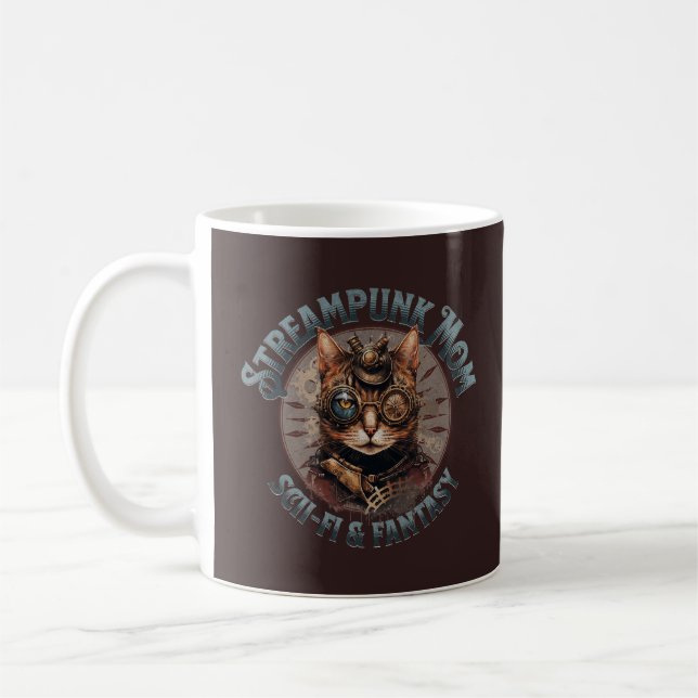 Steampunk Mama Cat Kaffeetasse (Links)