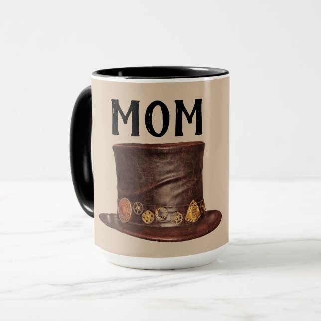 STEAMPUNK MAMA KAFFEE MUGS TASSE (Vorderseite Links)