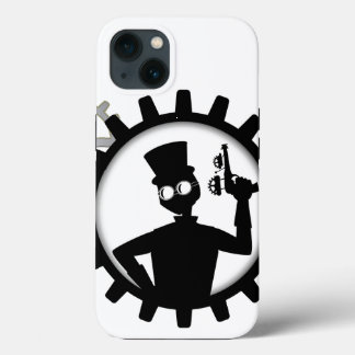 Steampunk Man hält die Waffe im Getriebe Case-Mate iPhone Hülle