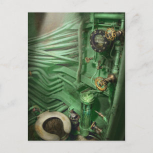 Steampunk - Marine - Rohrleitungen - Der Kopf Postkarte
