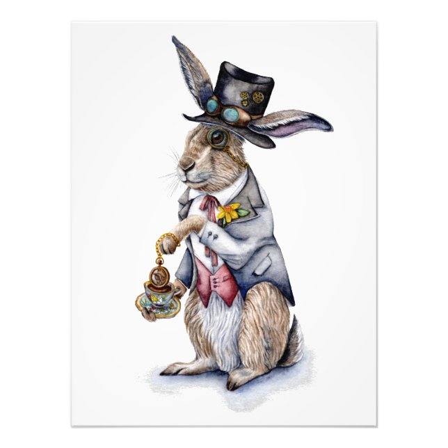 Steampunk März Hare Foto Print (Vorne)