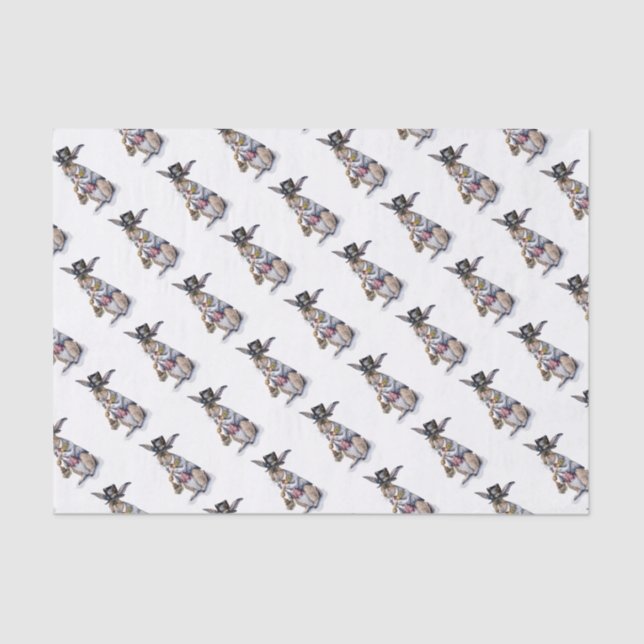 Steampunk März-Hasen Seidenpapier (Vorderseite)