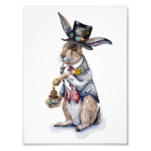 Steampunk-Märzhasen Fotodruck (Vorne)