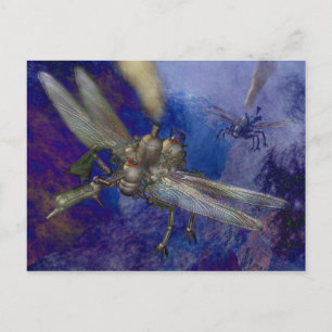 Steampunk-Maschinen Postkarte