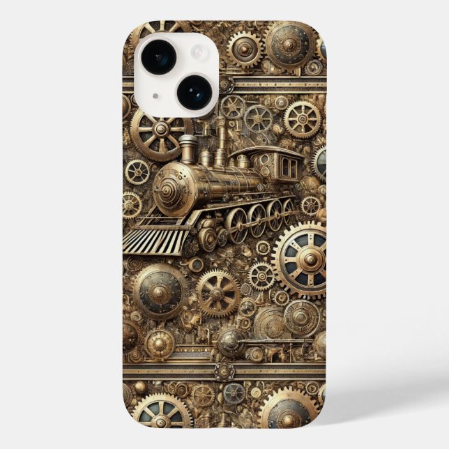 Steampunk-Maschinenwelt Case-Mate iPhone Hülle (Rückseite)