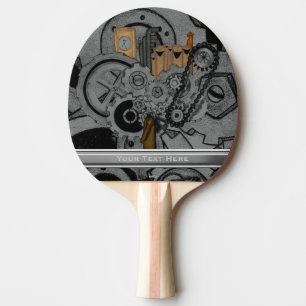 Steampunk Maschinerie (farbenreich) Tischtennis Schläger