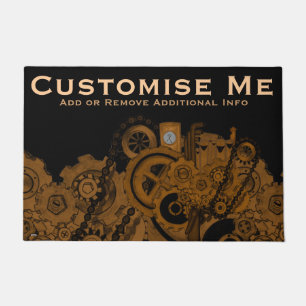 Steampunk Maschinerie (Kupfer) Fußmatte