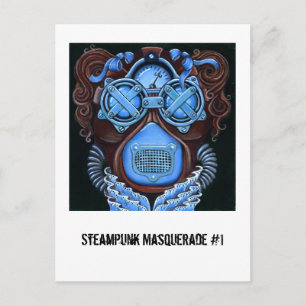 Steampunk Masquerade #1 Postcard Postkarte