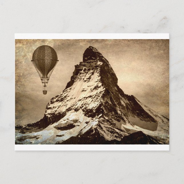 Steampunk Matterhorn Postkarte (Vorderseite)