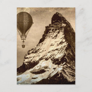 Steampunk Matterhorn Scene Postkarte