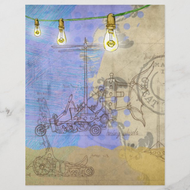 Steampunk Mechanical Edison Light Bulb Architect (Vorderseite)