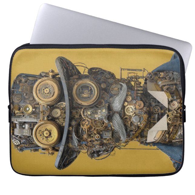 Steampunk Mechanical Gentleman Laptopschutzhülle (Vorderseite)
