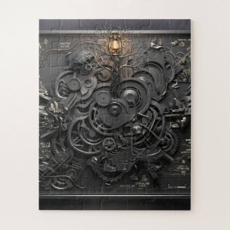 Steampunk-Mechanik-Karte-Puzzle Puzzle