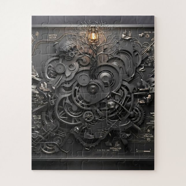 Steampunk-Mechanik-Karte-Puzzle Puzzle (Vertikal)