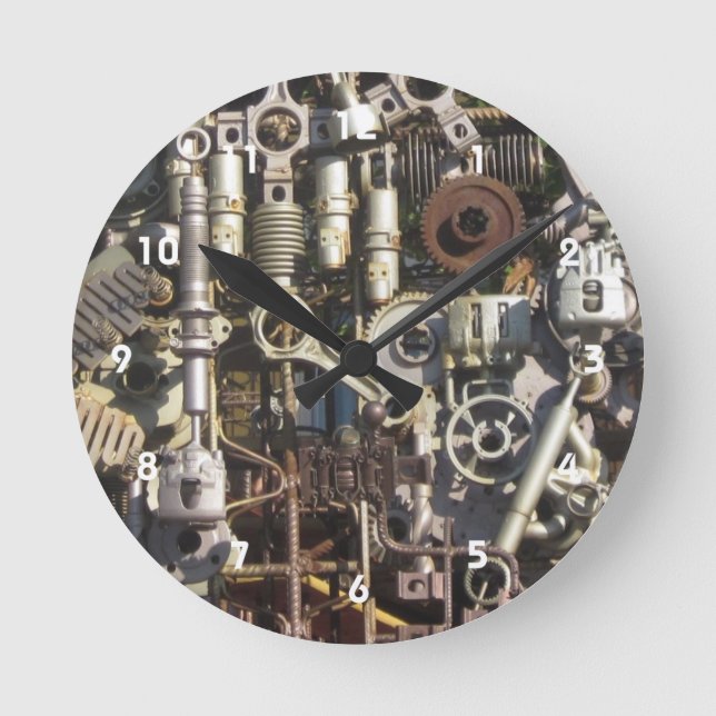 Steampunk mechanisch runde wanduhr (Vorderseite)