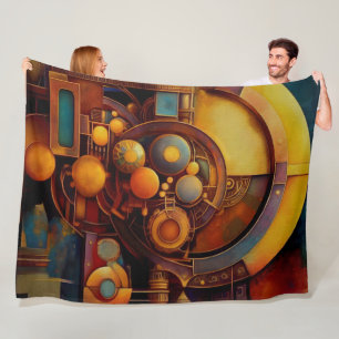 Steampunk mechanische Orbkonstruktion Fleecedecke
