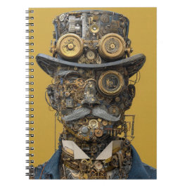 Steampunk-Mechanischer Gentleman Notizblock