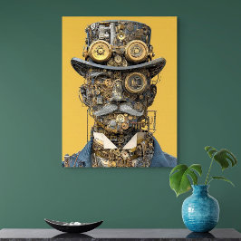 Steampunk-Mechanischer Gentleman Poster