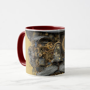 Steampunk-Mechanischer Gentleman Tasse