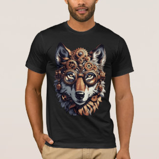 Steampunk mechanischer Wolfskopf - Vintage Ein T-Shirt