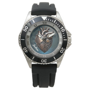 Steampunk Mechanisches menschliches Herz Armbanduhr