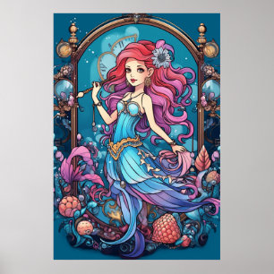 Steampunk Meerjungfrau für Mädchen oder Jungen an  Poster