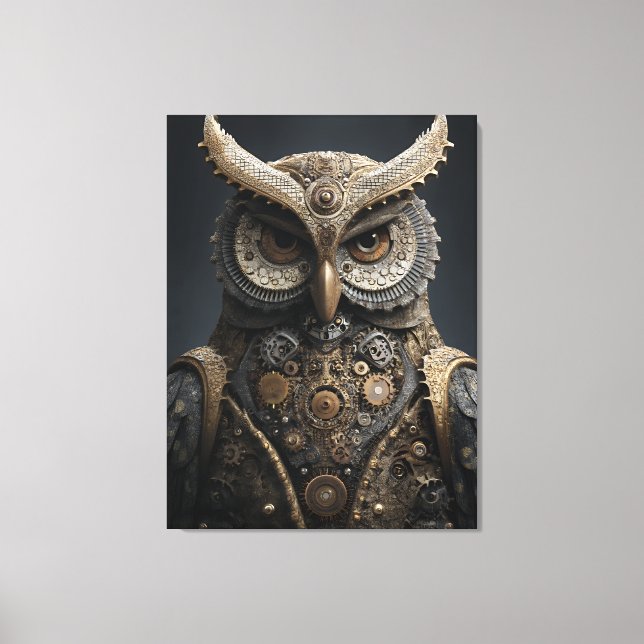 Steampunk-Messing-Sentinel Leinwanddruck (Vorderseite)