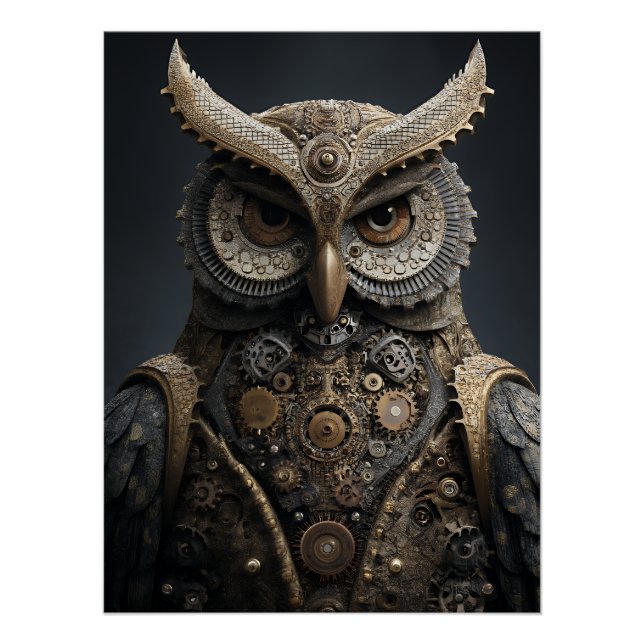 Steampunk-Messing-Sentinel Poster (Vorderseite)