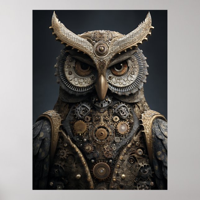 Steampunk-Messing-Wächter Poster (Vorne)