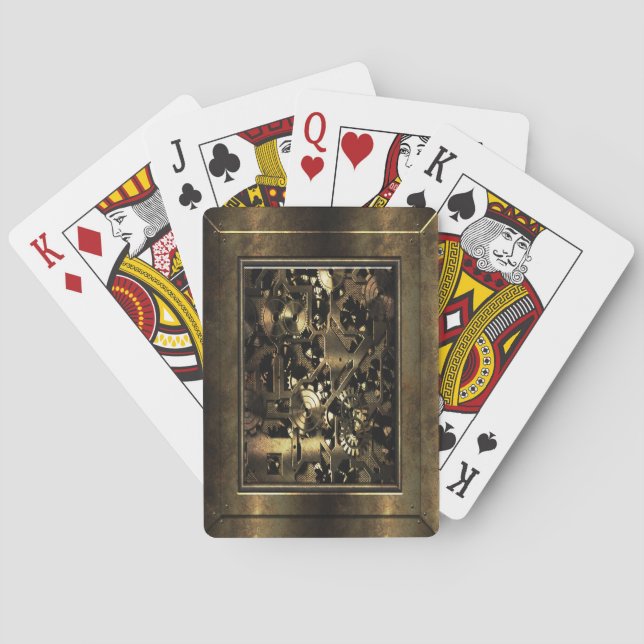 Steampunk-Metallgetriebe Spielkarten (Rückseite)
