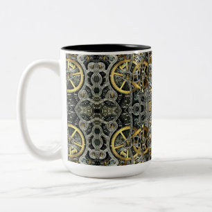 Steampunk-Metallgetriebe-Tasse Zweifarbige Tasse