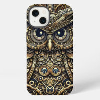 Steampunk-Metallgetriebe und Eule