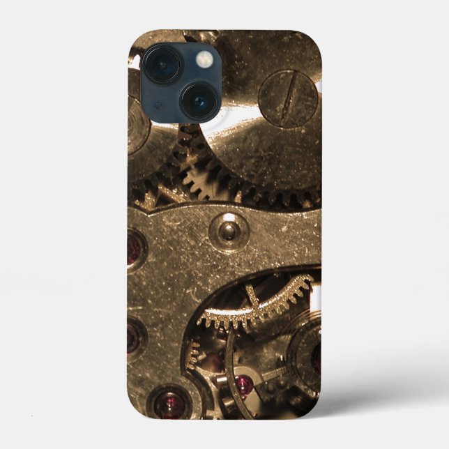 Steampunk-Metalluhr-Getriebe Case-Mate iPhone Hülle (Rückseite)