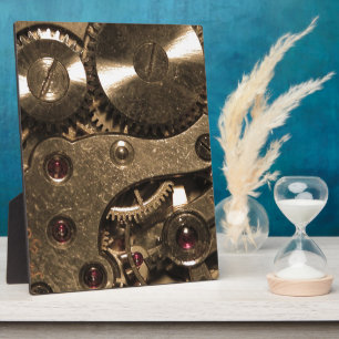 Steampunk-Metalluhr-Getriebe Fotoplatte
