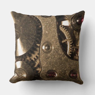 Steampunk-Metalluhr-Getriebe Kissen