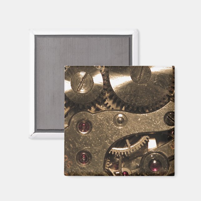 Steampunk-Metalluhr-Getriebe Magnet (Vorderseite/Rückseite)