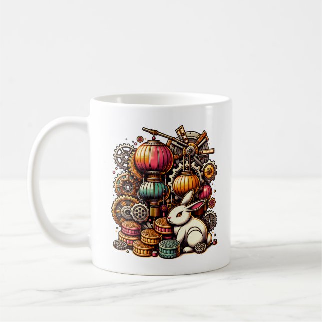 Steampunk Mid Herbstfestival Kaffeetasse (Links)
