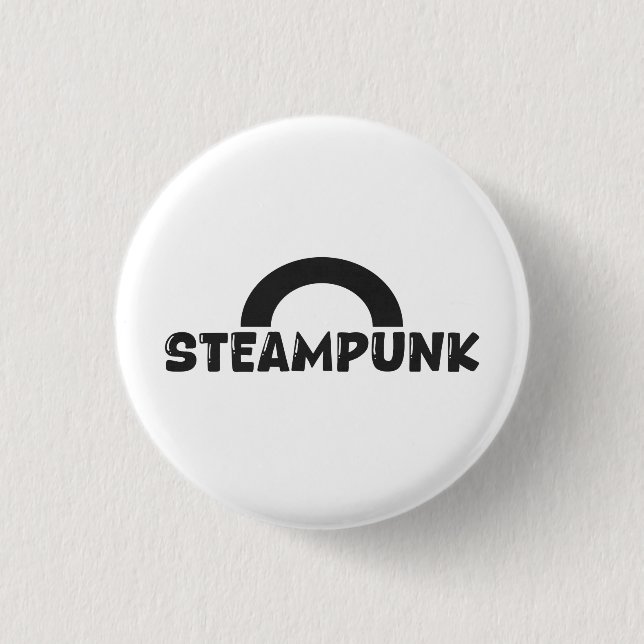 Steampunk Minimalist Design Button (Vorderseite)