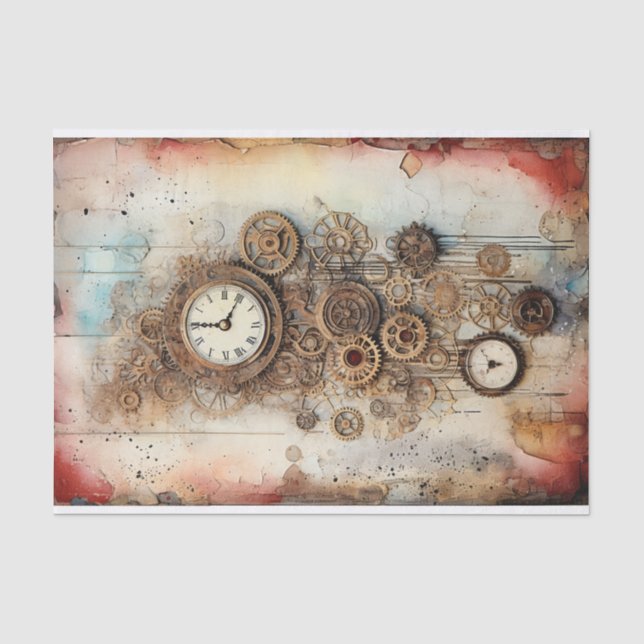Steampunk Mixed Media Seidenpapier (Vorderseite)