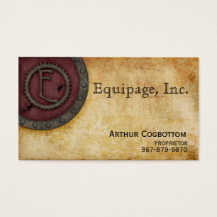 Steampunk Monogramm-Antiken-Rotwein E