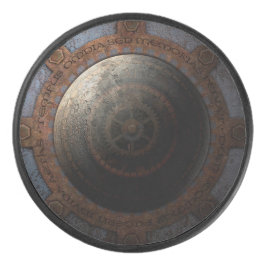 Steampunk Moon Clock Time Metal Gears Eishockey Puck