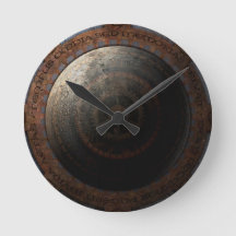 Steampunk Moon Clock Time Metal Gears