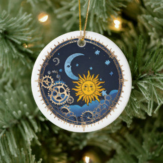 Steampunk Moon & Sun Ornament