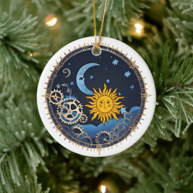 Steampunk Moon & Sun Ornament (Baum)