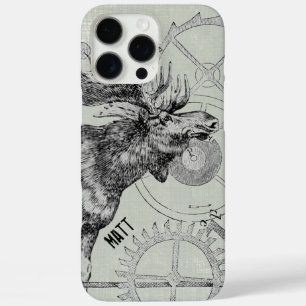 Steampunk Moose Wildlife iPhone 16 Pro Max Hülle