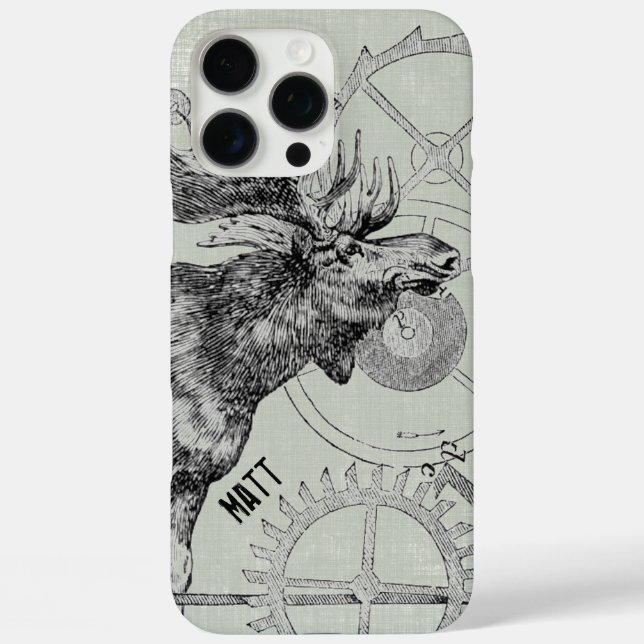 Steampunk Moose Wildlife Case-Mate iPhone Hülle (Rückseite)