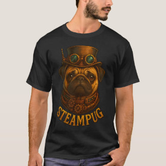 Steampunk-Mops "Steampug" retro vintage mechanisch T-Shirt